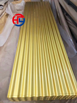 Hot selling 55% Al galvalume steel roofing with gold color AFP